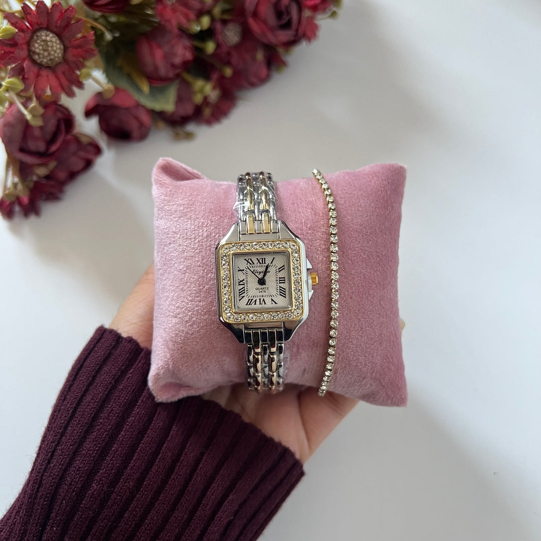 Two tone watch set