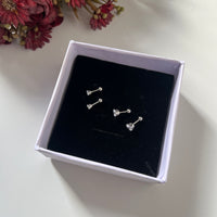Solitaire studs (set of 2)