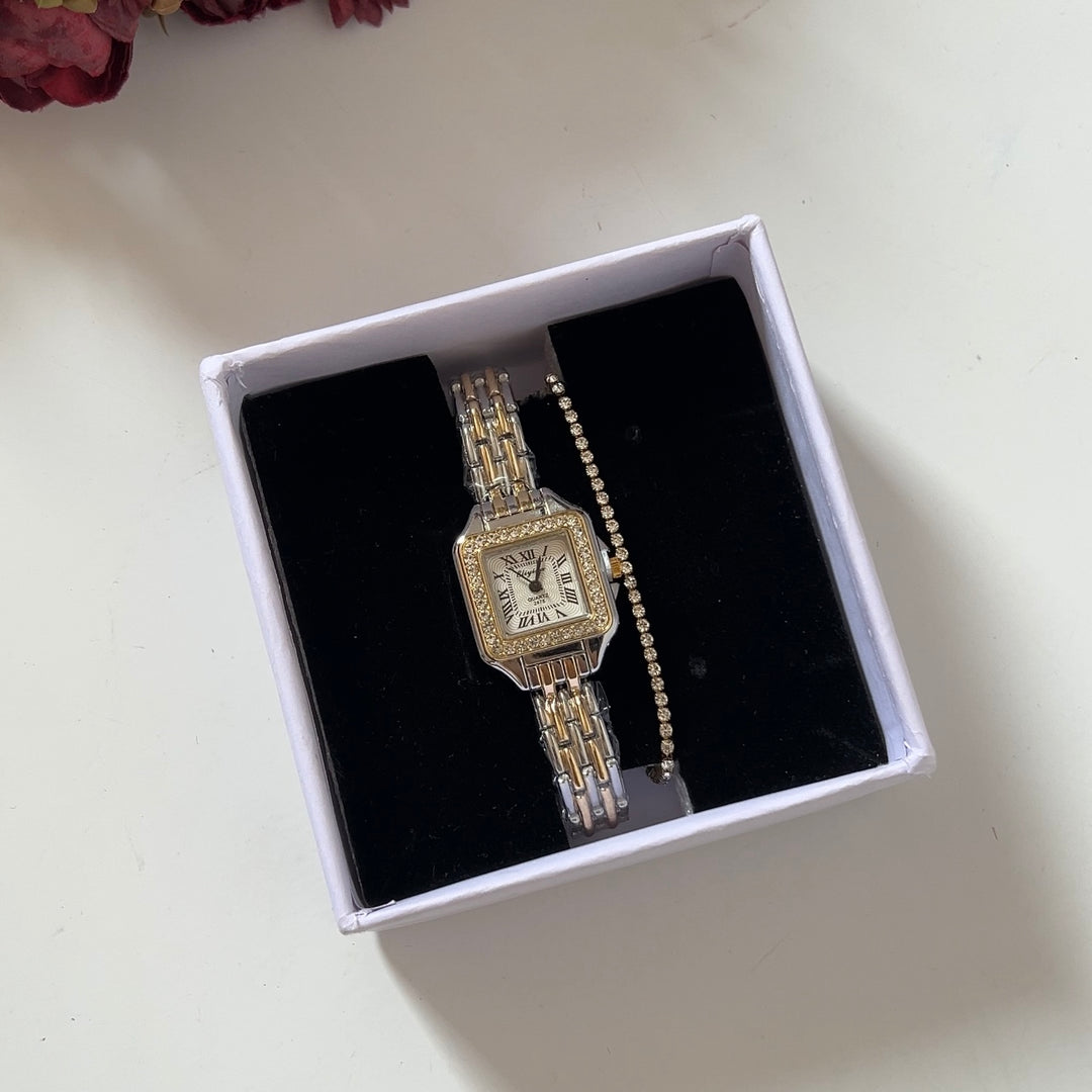Two tone watch set