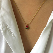 Tulip red necklace
