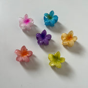 Floral mini claw clip